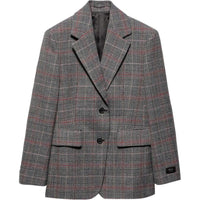 PRADA Single Breasted Houndstooth Blazer