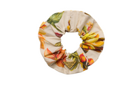 PRADA Triangle-logo Floral-print Scrunchie