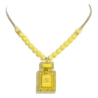 CHANEL Metal Glass Pearl Crystal Necklaces Unisex Gold