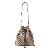 (WMNS) Burberry 25 Burberry Vintage Check Coated Cotton Bag 'Beige' 8093869