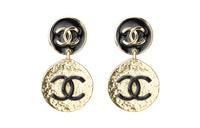 CHANEL Earrings Women's Black