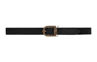 SAINT LAURENT Carved Logo Casual Leather Belts Women's