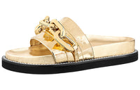 LOUIS VUITTON Slide Slippers Women's Gold