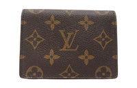 LOUIS VUITTON Canvas Card Holder Wallet Women's Brown