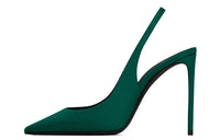 SAINT LAURENT Slim Heel High Heels 10.5cm Women's Green