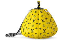 LOUIS VUITTON Embossed Grained Cow Leather Irregular-Shaped Bag Shoulder Bag Crossbody Bag Regular Women's Yellow