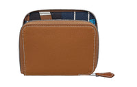 HERMES Silk'In Epsom Calfskin Wallet Women's Gold Brown