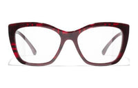 CHANEL Resin Irregular Shape Eyeglass Frames Women's Fuchsia