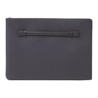 Loro Piana Calfskin Clutch Unisex Marine Blue
