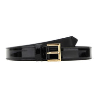 PRADA Calfskin Leather Belts Women's Black Width 2CM