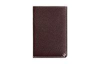HERMES Mysore Goat Skin Wallets Card Holders Unisex Saddle Red/Light Fuchsia