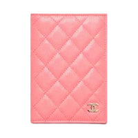 CHANEL Calfskin Wallet Women's Pink