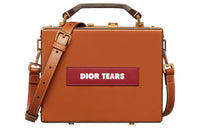 DIOR Lock Calfskin Shoulder Bag Crossbody Bag Men's Brown