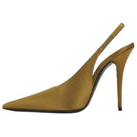 SAINT LAURENT Mug Slim Heel High Heels 11.5cm Women's Army Green