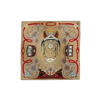HERMES Mulberry Silk Silk Scarves Women's Gravel Color
