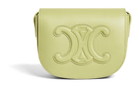 CELINE Triomphe Smooth Cow Leather Handbag Clutch Crossbody Bag Shoulder Bag Women's Light Grass Green