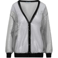 PRADA Sequins Button Up Cardigan