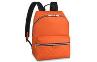 LOUIS VUITTON Discovery Cow Leather Canvas Backpack Men's Orange
