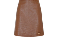 PRADA A line Leather Skirt