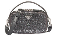 PRADA Fabric Handbag Shoulder Bag Crossbody Bag Mini Women's Smoke Gray
