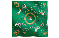 HERMES Silk Silk Scarves Women's Green