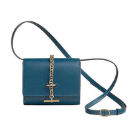 HERMES Chamkila Goat Skin Wallet Women's S4 Deep Blue Dark Blue
