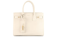 SAINT LAURENT Leather Handbag Women's Cream