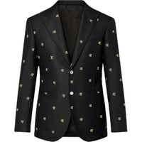 LOUIS VUITTON Embroidered Single-Breasted Wool Blend Evening Jacket