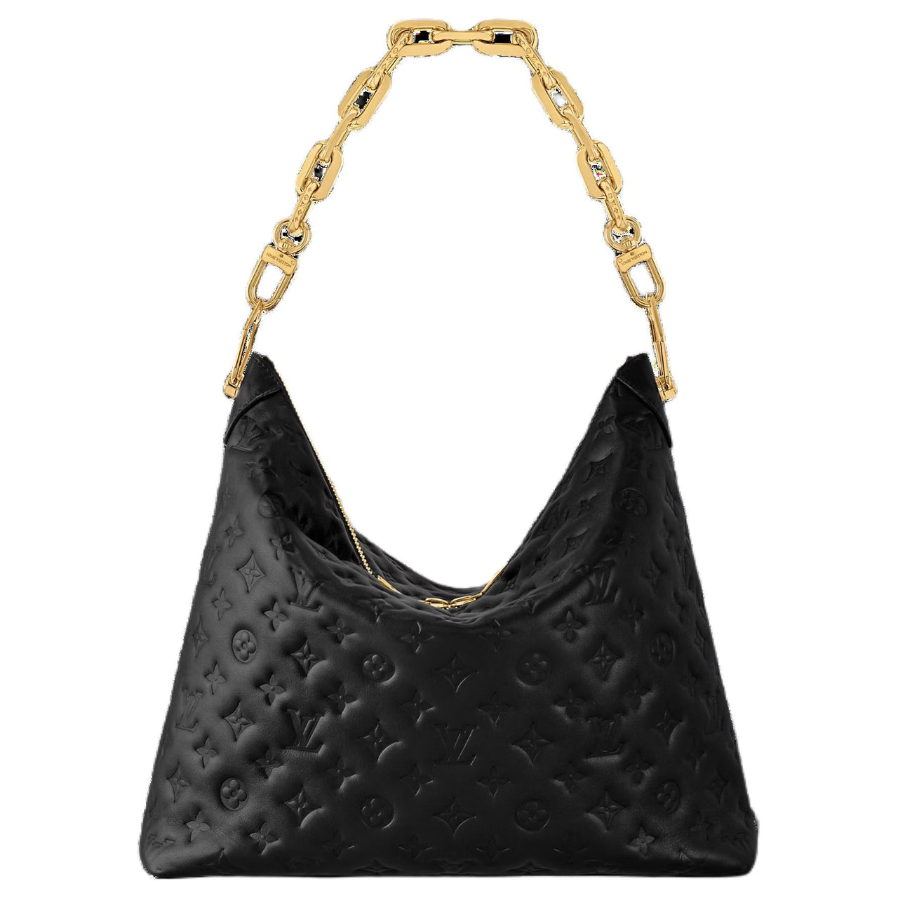 LOUIS VUITTON Coussin Calfskin Hobo Bag Portable Crossbody Bag Shoulder Bag Medium Size Women's Black