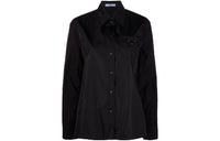 PRADA Triangle Logo Long Sleeve Shirt Black