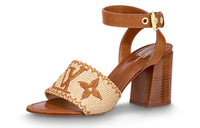 LOUIS VUITTON Sienna One-Strap Sandals 7.5cm Women's Brown