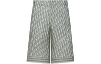 DIOR SS24 Oblique Bermuda Shorts Casual Shorts Men's Gray Green