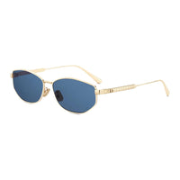 DIOR Metal Oval Sunglasses Women's Gold