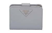 PRADA Leather Wallet Small Size Women's Cornflower