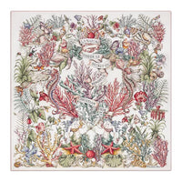 DIOR Mulberry Silk Scarves Women's White