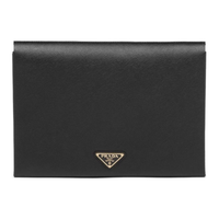 PRADA Calfskin Clutch Women's Black