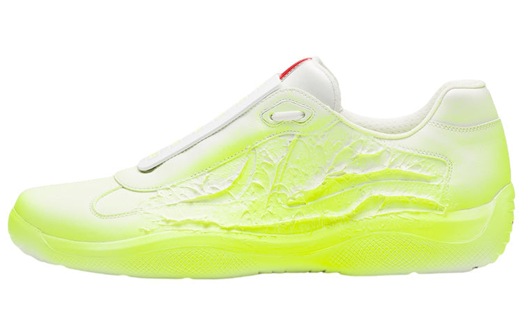 Cass x PRADA Att4ck Cushioning Anti-Slip And Wear-Resistant Low-Top Casual Shoes Unisex Neon Yellow