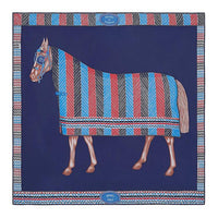 HERMES Silk, Silk Scarves Women's Blue