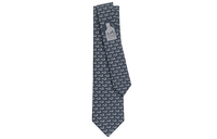 HERMES Ties Men Marine Blue/Gray