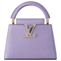 LOUIS VUITTON Leather Shoulder Crossbody Handbag Mini Women's Purple