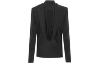 SAINT LAURENT Cowl-Back Long-Sleeved Blouse