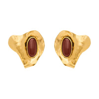 SAINT LAURENT Brass Earrings Women's Gold