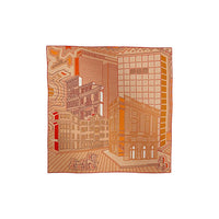 HERMES Mulberry Silk Silk Scarves Women's Orange