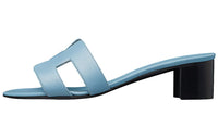 HERMES Oasis Slide Slippers 5cm Women's Sky Blue