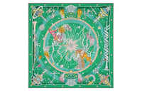 HERMES Silk Scarves Women's Green