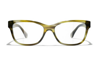 CHANEL Alloy Butterfly Eyeglass Frames Women's Green