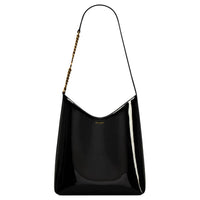 SAINT LAURENT Calfskin Hobo Man Shoulder Bag Women's Black