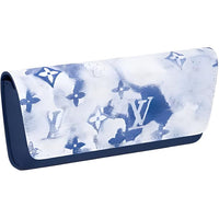 LOUIS VUITTON Watercolor Calfskin Eyeglass Case Storage Bag Unisex Blue