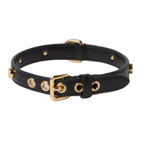 MIU MIU Leather Leather Belts Unisex Black -