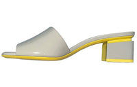 CHANEL Slide Slippers Women's Gray Yellow